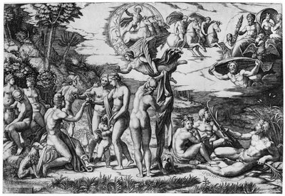 The Judgement of Paris by Marcantonio Raimondi